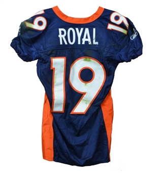 2010 Eddie Royal Game  Worn Denver Broncos Jersey 11/28/10 (Broncos LOA)